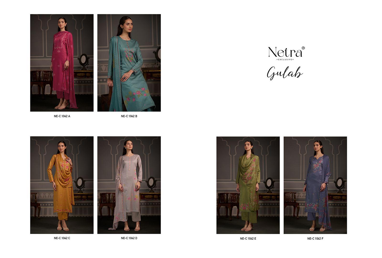 Gulab Netra Cotton Pant Style Suits Exporter India