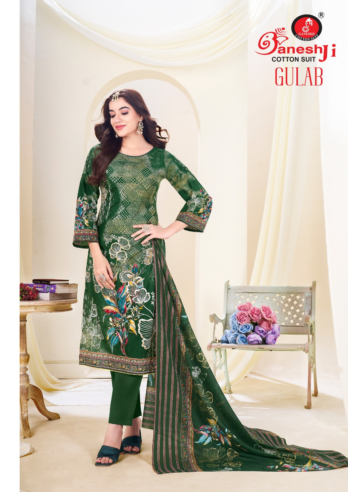 Gulab Vol 1 Ganeshji Cotton Karachi Salwar Suits Manufacturer Gujarat