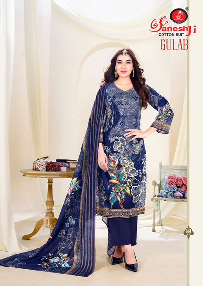 Gulab Vol 1 Ganeshji Cotton Karachi Salwar Suits Manufacturer Gujarat