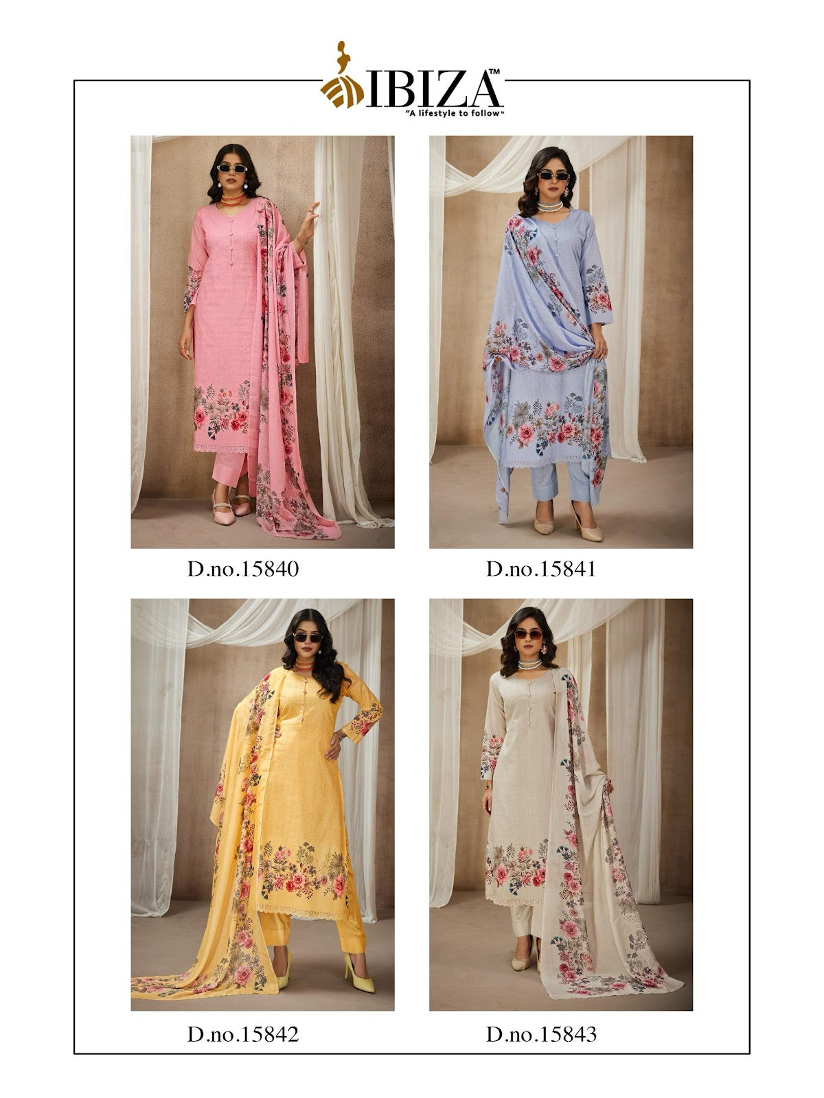 Gulabi Girl Ibiza Pure Lawn Pant Style Suits Manufacturer India