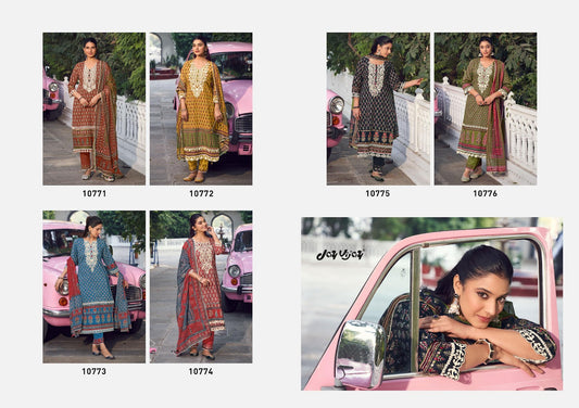 Gulabi Ishq Jay Vijay Cotton Pant Style Suits Exporter India