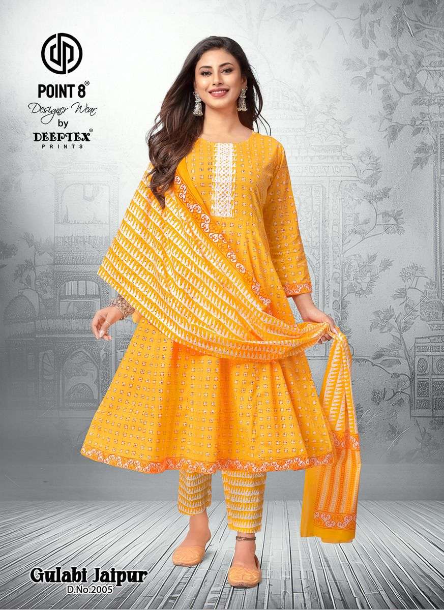 Gulabi Jaipur Vol 2 Deeptex Prints Cotton Readymade Anarkali Suits Supplier