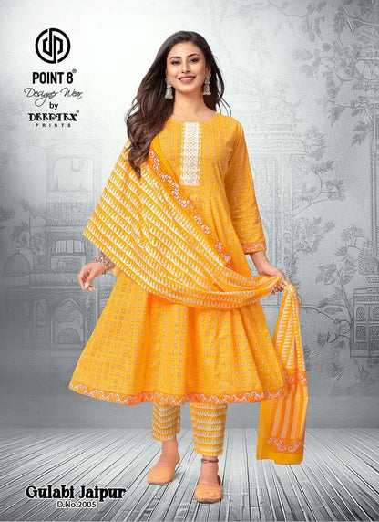 Gulabi Jaipur Vol 2 Deeptex Prints Cotton Readymade Anarkali Suits Supplier