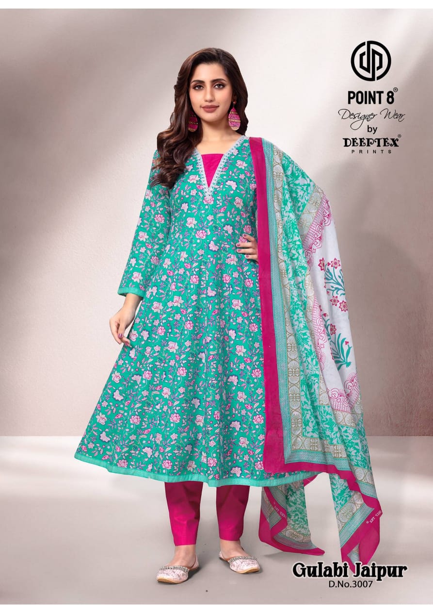 Gulabi Jaipur Vol 3 Deeptex Prints Cotton Readymade Anarkali Suits Supplier Gujarat