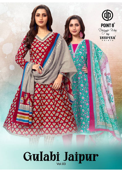 Gulabi Jaipur Vol 3 Deeptex Prints Cotton Readymade Anarkali Suits Supplier Gujarat