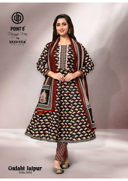 Gulabi Jaipur Vol 3 Deeptex Prints Cotton Readymade Anarkali Suits Supplier Gujarat