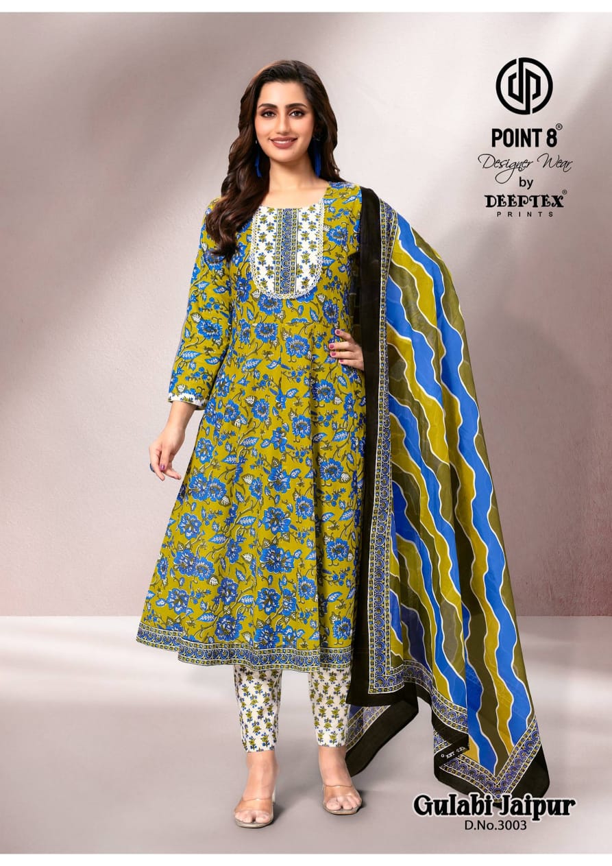 Gulabi Jaipur Vol 3 Deeptex Prints Cotton Readymade Anarkali Suits Supplier Gujarat
