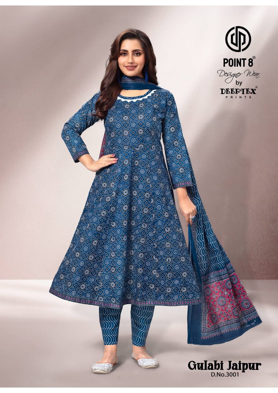 Gulabi Jaipur Vol 3 Deeptex Prints Cotton Readymade Anarkali Suits Supplier Gujarat