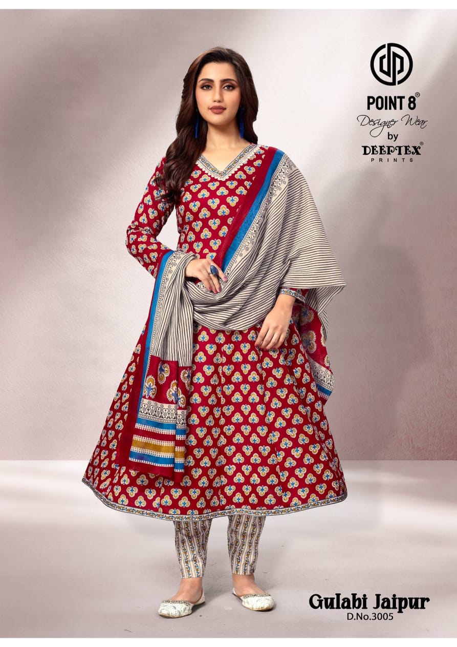 Gulabi Jaipur Vol 3 Deeptex Prints Cotton Readymade Anarkali Suits Supplier Gujarat