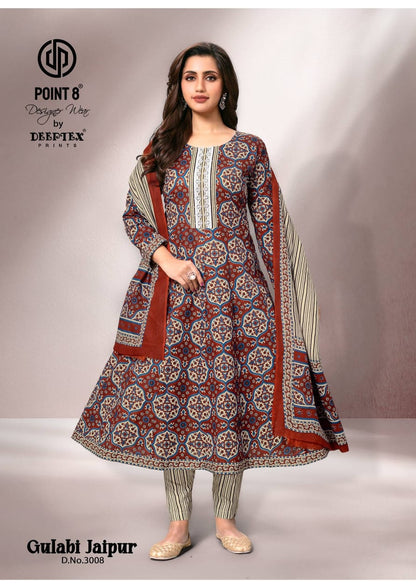 Gulabi Jaipur Vol 3 Deeptex Prints Cotton Readymade Anarkali Suits Supplier Gujarat