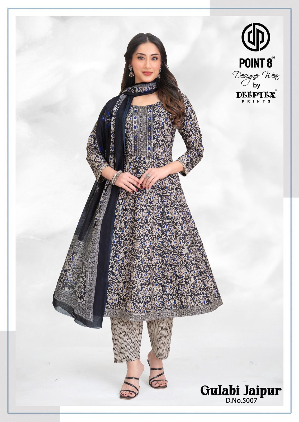 Gulabi Jaipur Vol 5 Point 8 Deeptex Prints Cotton Readymade Anarkali Suits Supplier Ahmedabad