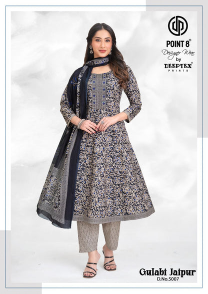 Gulabi Jaipur Vol 5 Point 8 Deeptex Prints Cotton Readymade Anarkali Suits Supplier Ahmedabad