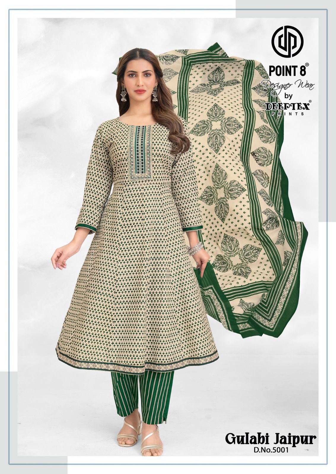 Gulabi Jaipur Vol 5 Point 8 Deeptex Prints Cotton Readymade Anarkali Suits Supplier Ahmedabad