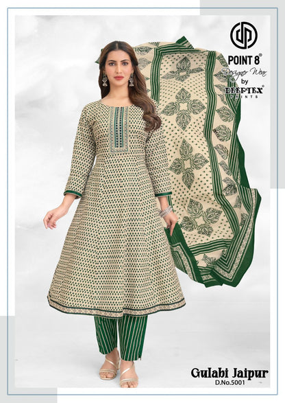Gulabi Jaipur Vol 5 Point 8 Deeptex Prints Cotton Readymade Anarkali Suits Supplier Ahmedabad