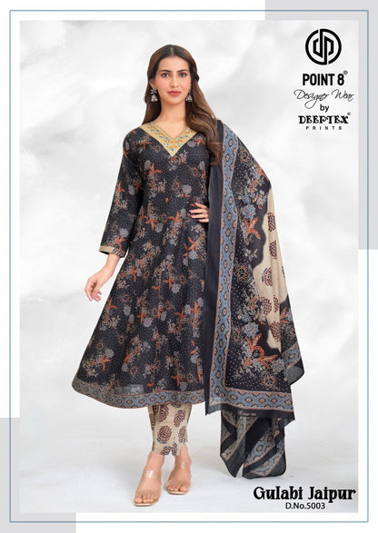 Gulabi Jaipur Vol 5 Point 8 Deeptex Prints Cotton Readymade Anarkali Suits Supplier Ahmedabad
