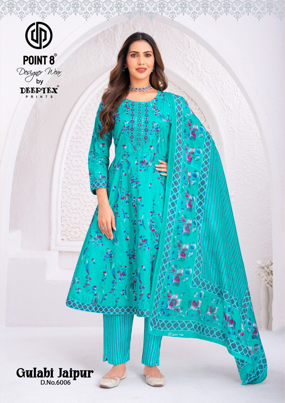 Gulabi Jaipur Vol 6 Point 8 Deeptex Prints Readymade Anarkali Suits Manufacturer Gujarat