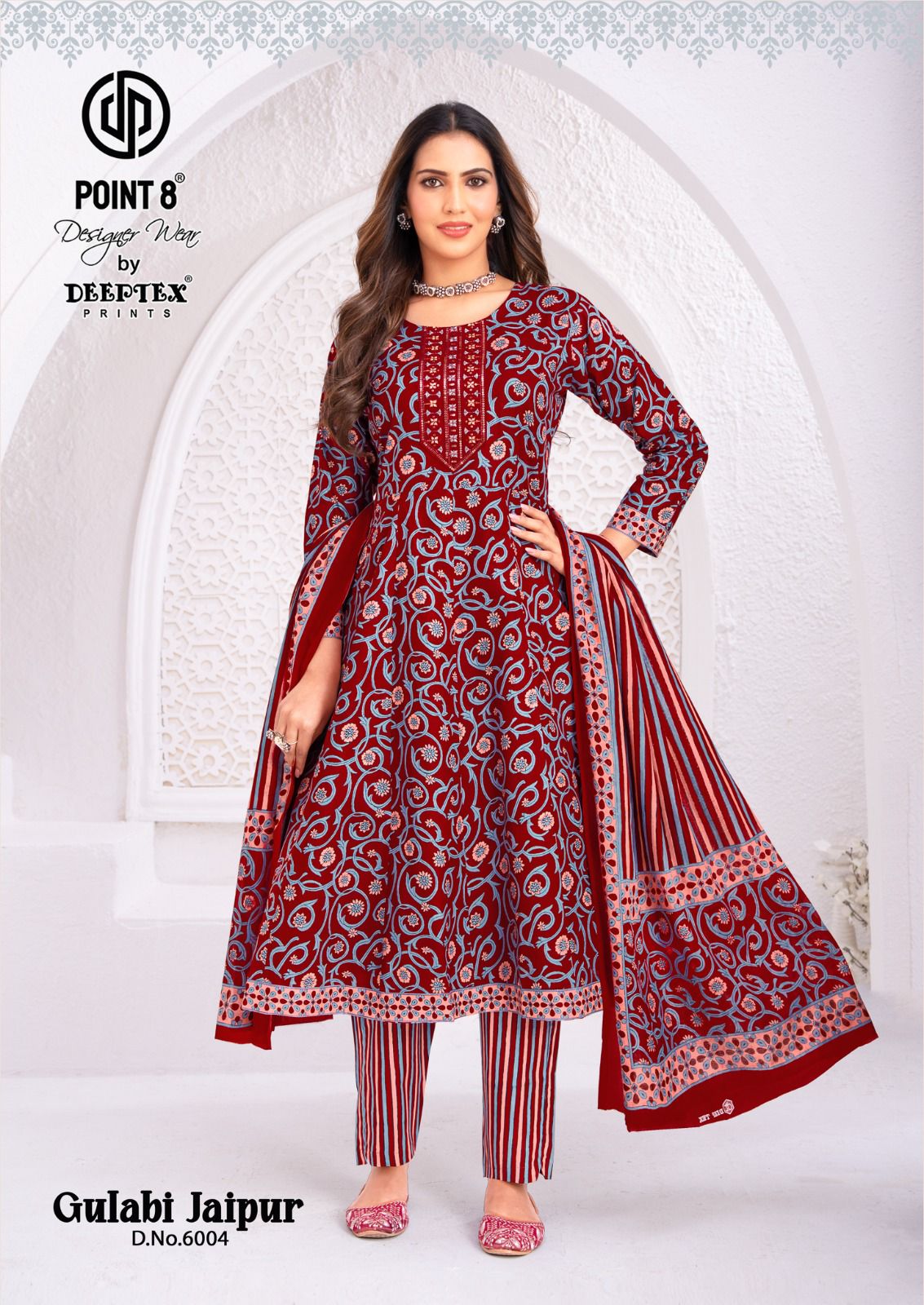 Gulabi Jaipur Vol 6 Point 8 Deeptex Prints Readymade Anarkali Suits Manufacturer Gujarat