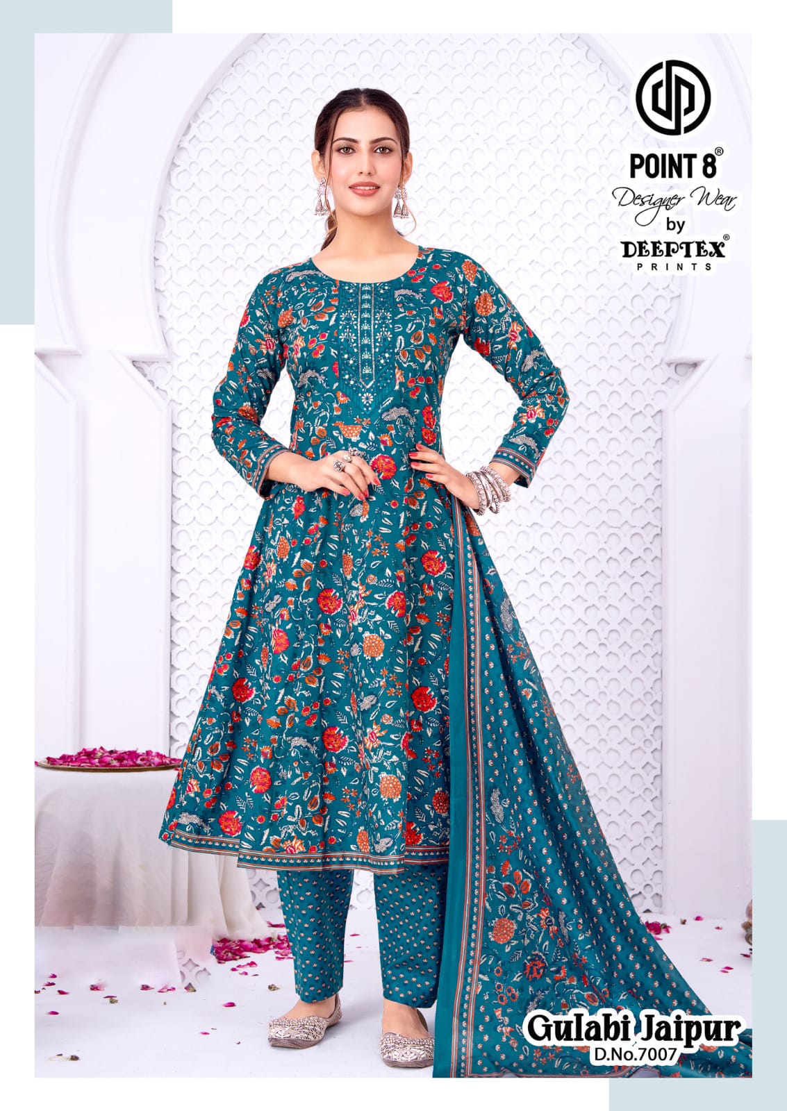 Gulabi Jaipur Vol 7 Point 8 Deeptex Prints Cotton Readymade Anarkali Suits Exporter Ahmedabad