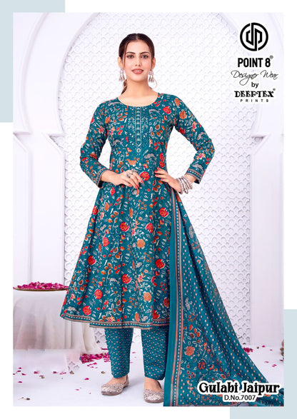 Gulabi Jaipur Vol 7 Point 8 Deeptex Prints Cotton Readymade Anarkali Suits Exporter Ahmedabad