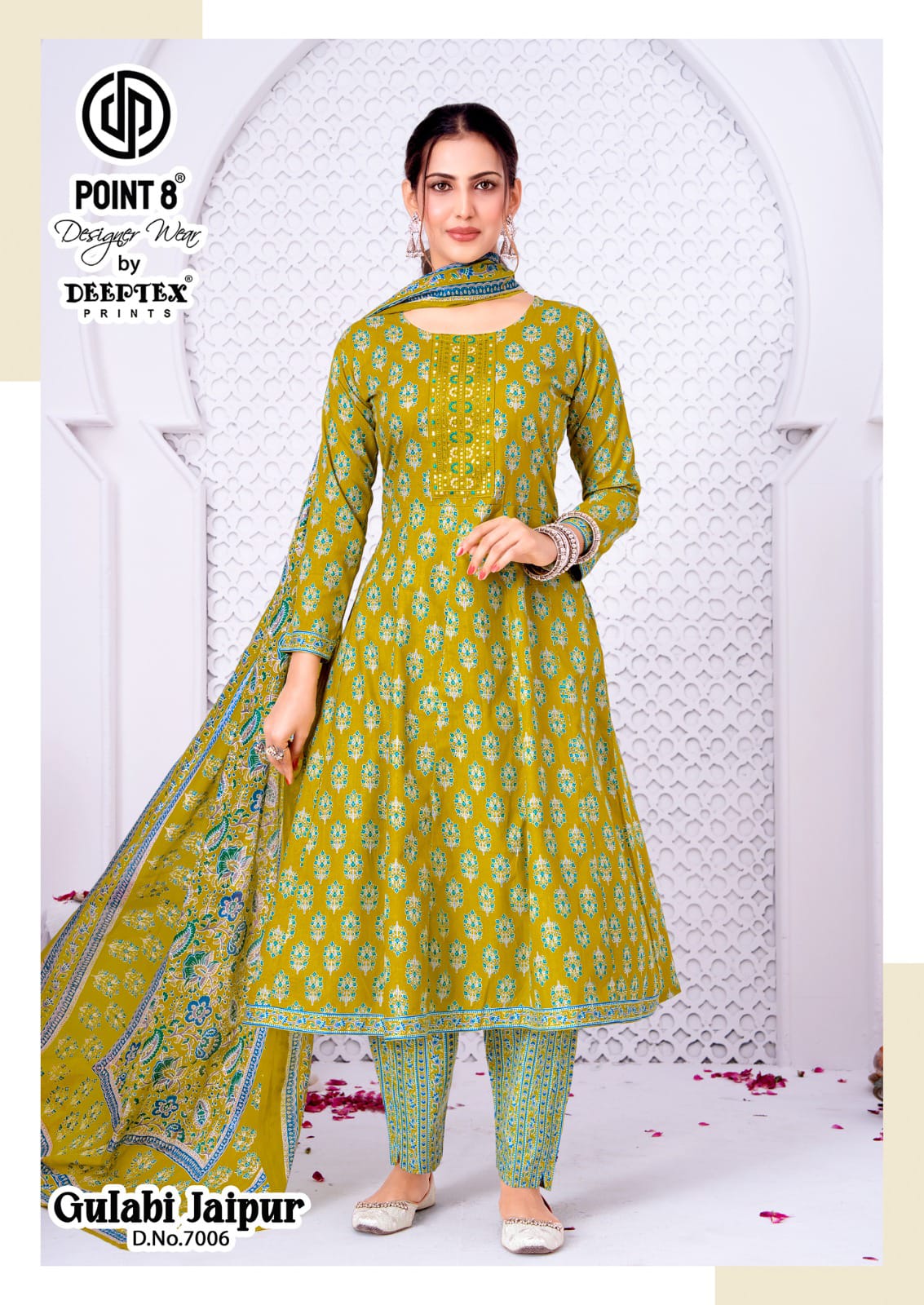 Gulabi Jaipur Vol 7 Point 8 Deeptex Prints Cotton Readymade Anarkali Suits Exporter Ahmedabad