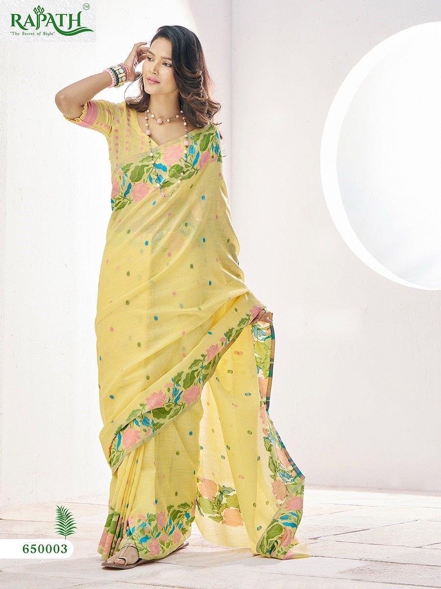 Gulabi Rajpath Linen Silk Sarees Supplier Gujarat