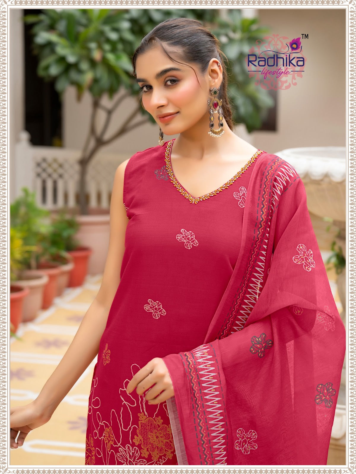 Gulabi Vol 1 Radhika Lifestyle Vertican Readymade Plazzo Style Suits Manufacturer