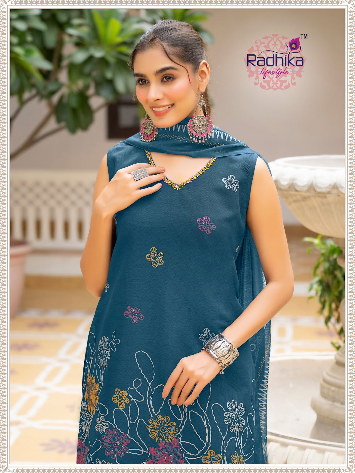Gulabi Vol 1 Radhika Lifestyle Vertican Readymade Plazzo Style Suits Manufacturer