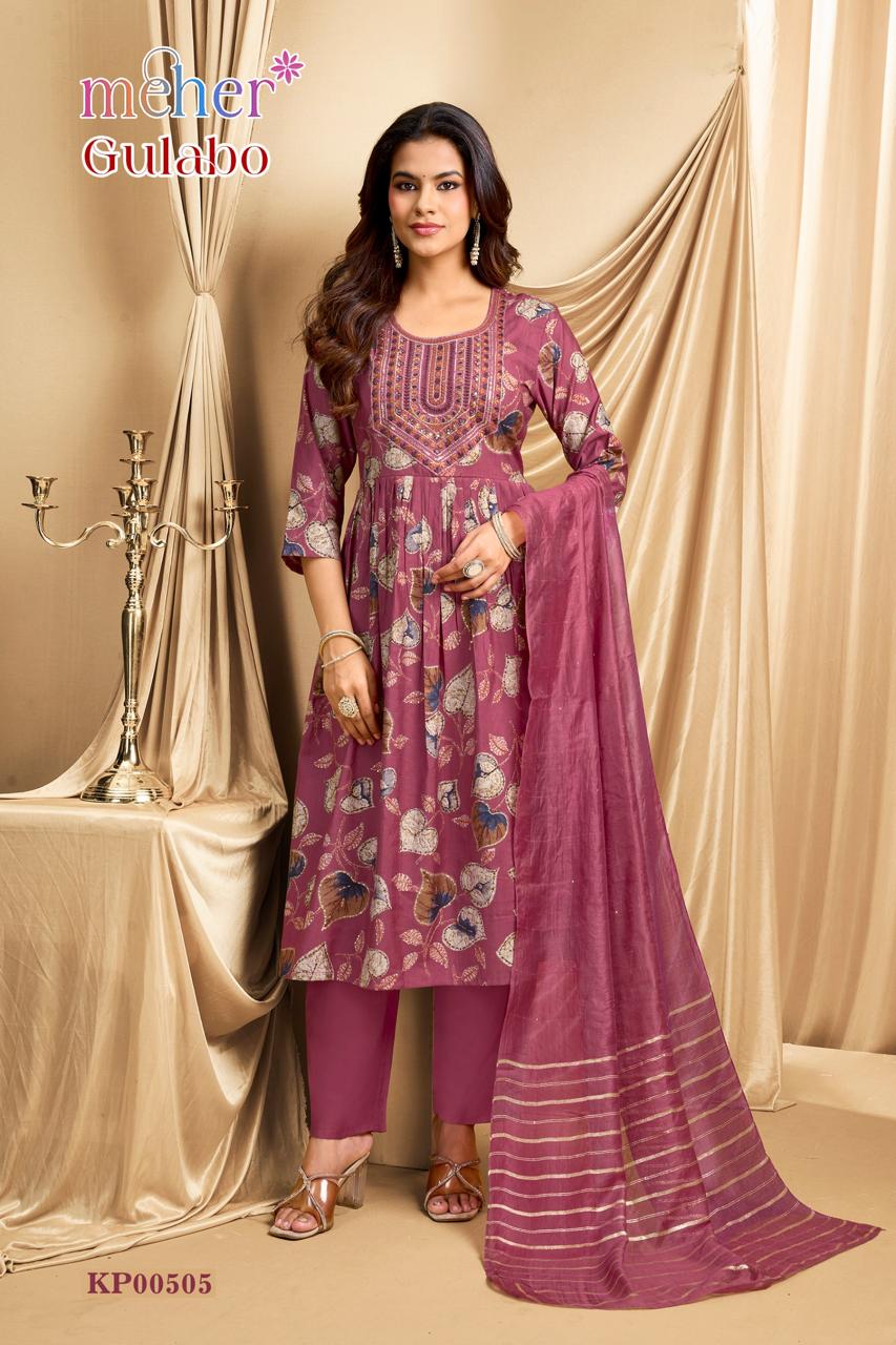 Gulabo Meher Vertican Readymade Anarkali Suits Supplier India