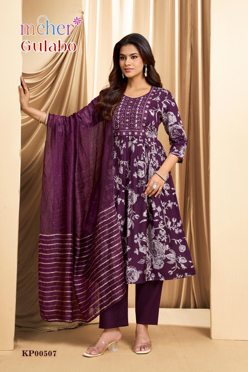 Gulabo Meher Vertican Readymade Anarkali Suits Supplier India