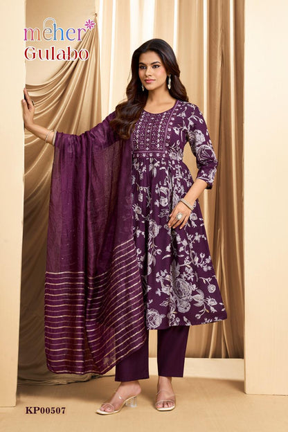Gulabo Meher Vertican Readymade Anarkali Suits Supplier India