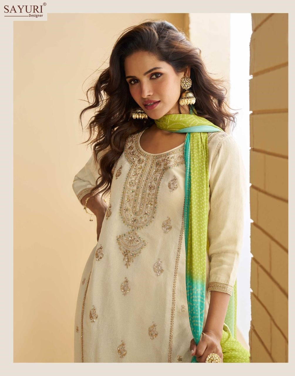 Gulabo Sayuri Chinon Silk Readymade Plazzo Style Suits Wholesaler Ahmedabad