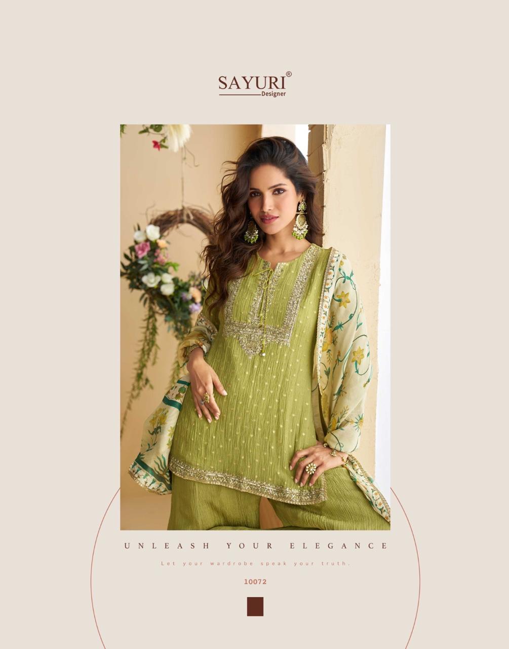 Gulabo Sayuri Chinon Silk Readymade Plazzo Style Suits Wholesaler Ahmedabad