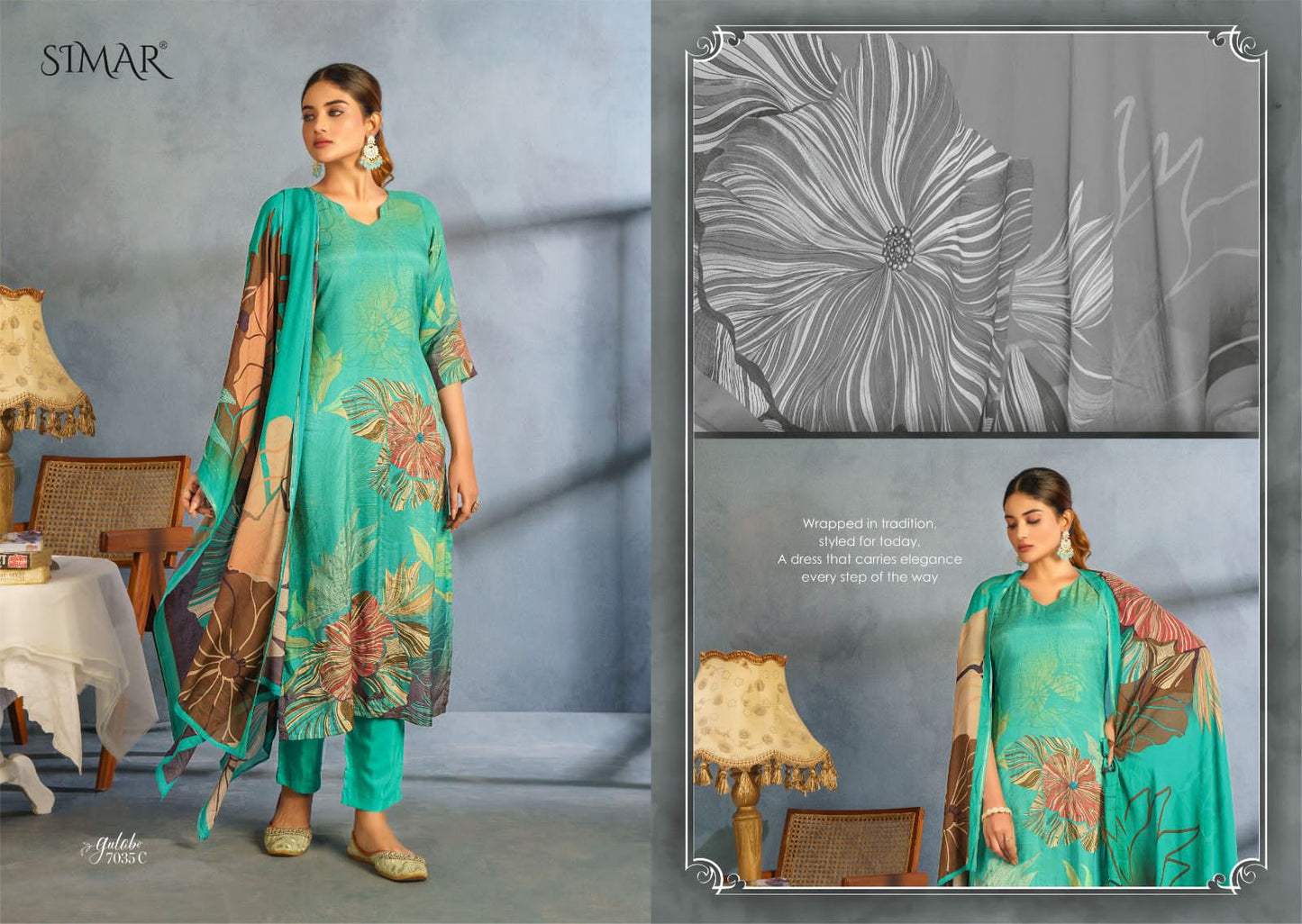 Gulabo Simar Pashmina Suits Supplier Ahmedabad