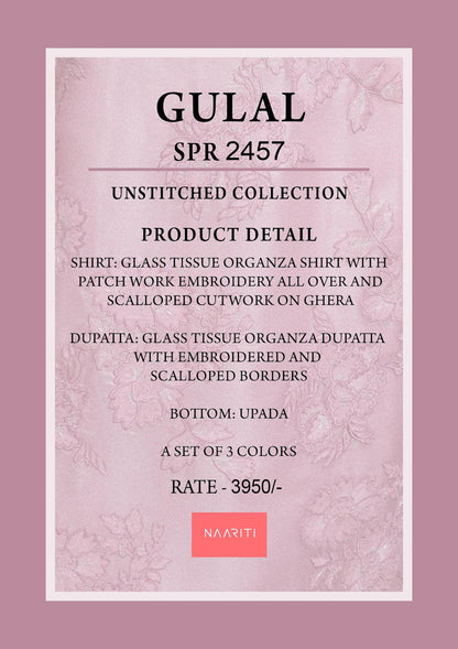 Gulal Naariti Tissue Pant Style Suits Wholesale Price