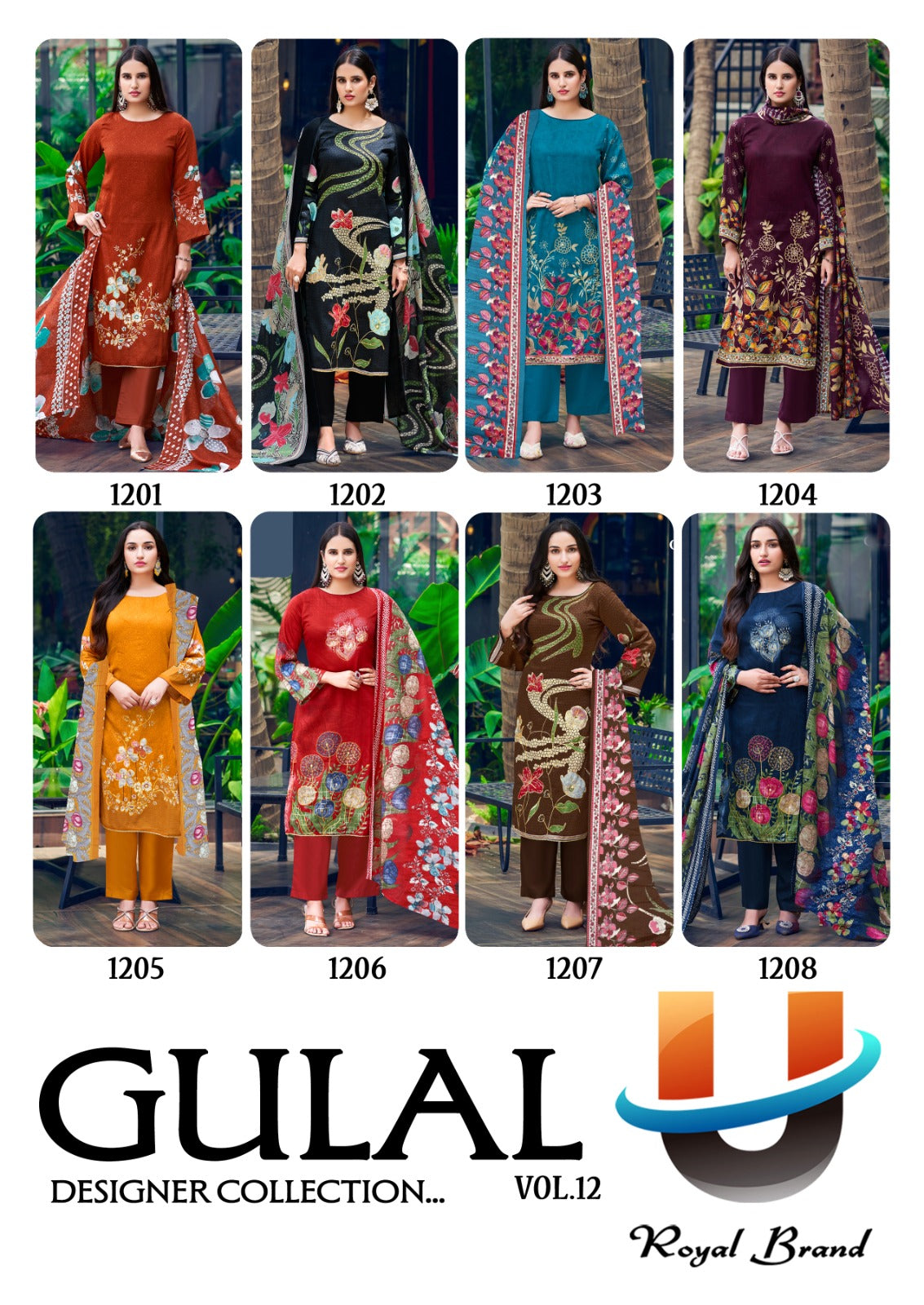Gulal Vol 12 Royal Brand Cotton Karachi Salwar Suits Supplier Gujarat