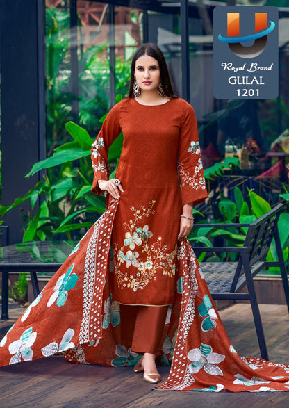 Gulal Vol 12 Royal Brand Cotton Karachi Salwar Suits Supplier Gujarat