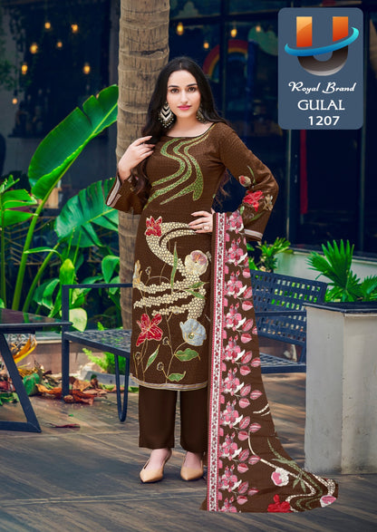 Gulal Vol 12 Royal Brand Cotton Karachi Salwar Suits Supplier Gujarat