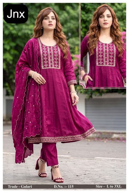 Gulari Jnx Roman Readymade Anarkali Suits Exporter India