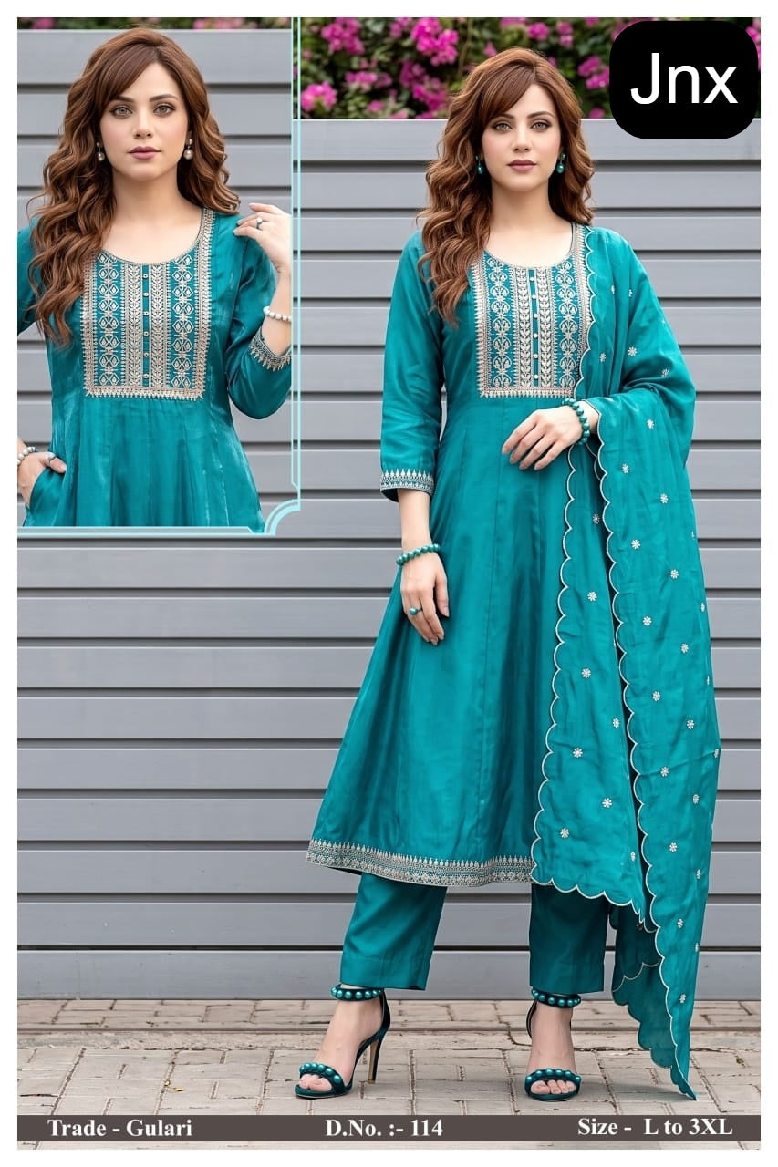 Gulari Jnx Roman Readymade Anarkali Suits Exporter India