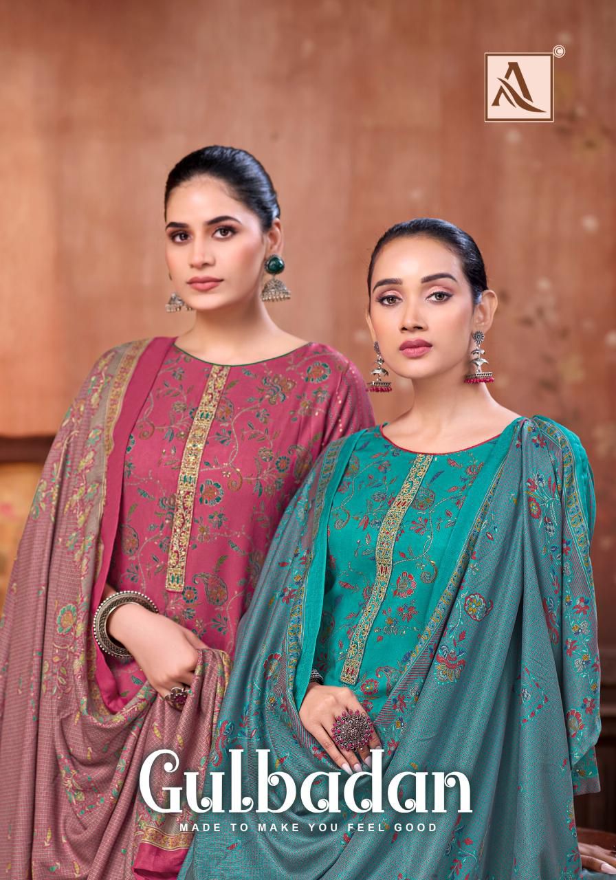 Gulbadan Alok Viscose Pashmina Suits Wholesale Rate