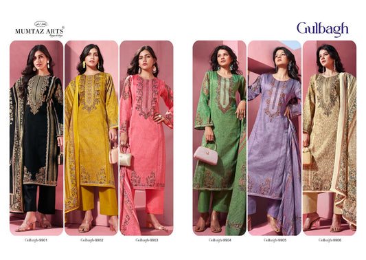 Gulbagh Mumtaz Arts Jam Satin Karachi Salwar Suits Wholesale