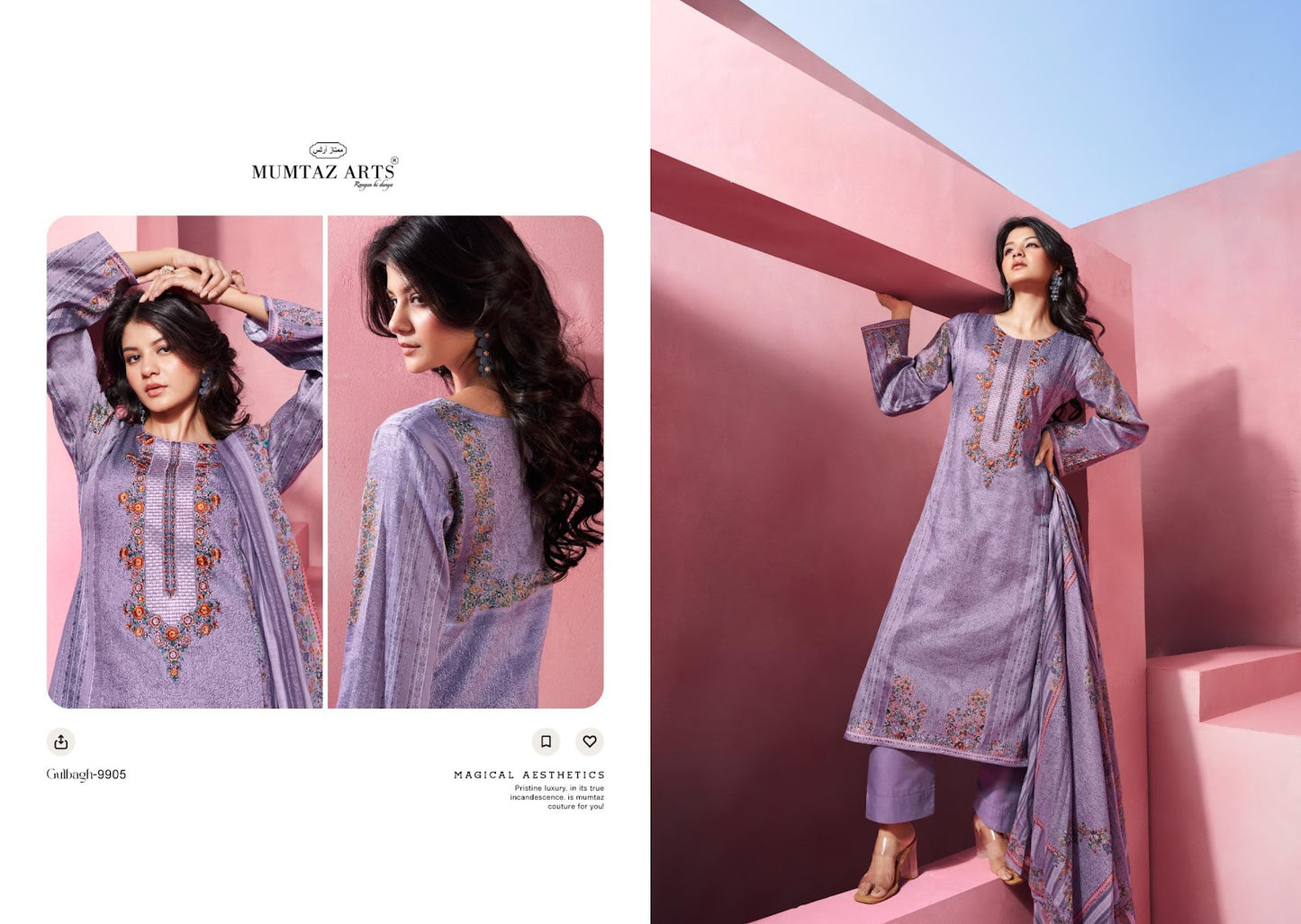 Gulbagh Mumtaz Arts Jam Satin Karachi Salwar Suits Wholesale