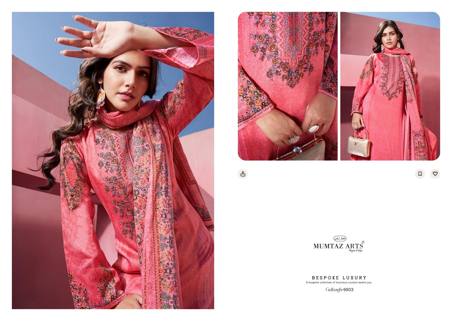 Gulbagh Mumtaz Arts Jam Satin Karachi Salwar Suits Wholesale
