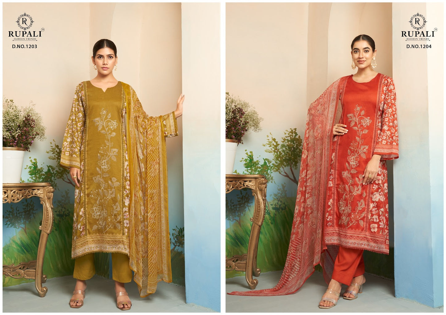 Gulbagh Rupali Jaam Satin Pant Style Suits Manufacturer Ahmedabad