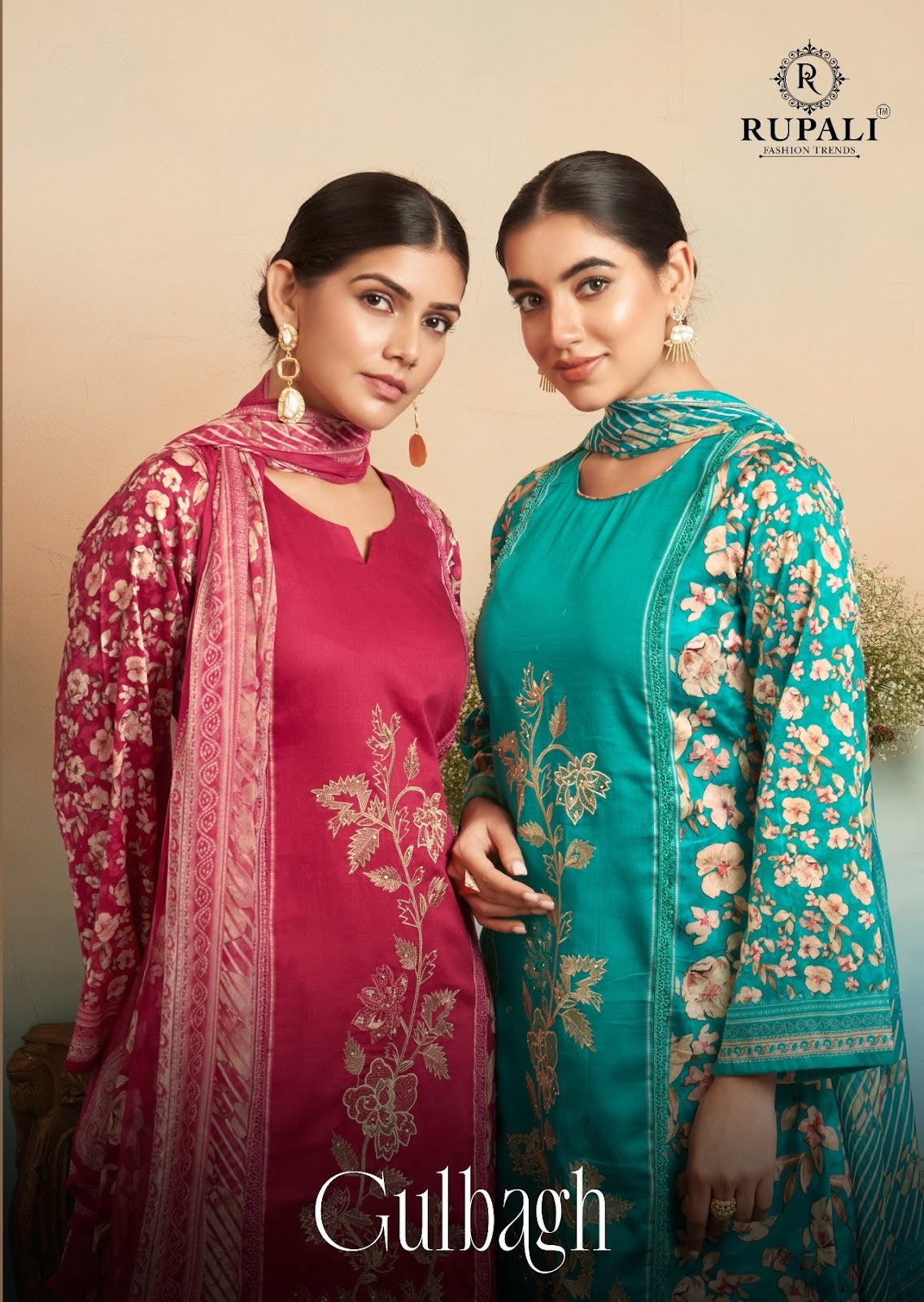 Gulbagh Rupali Jaam Satin Pant Style Suits Manufacturer Ahmedabad