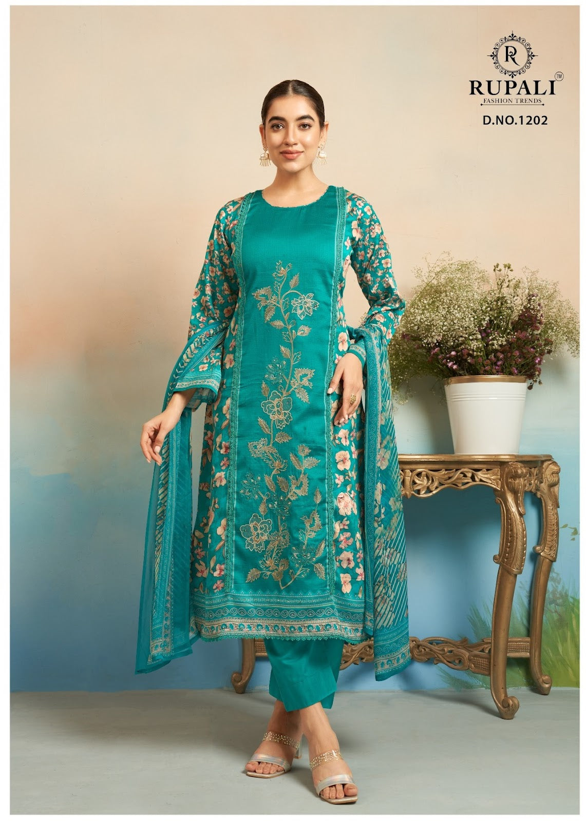 Gulbagh Rupali Pure Jaam Plazzo Style Suits Exporter Ahmedabad