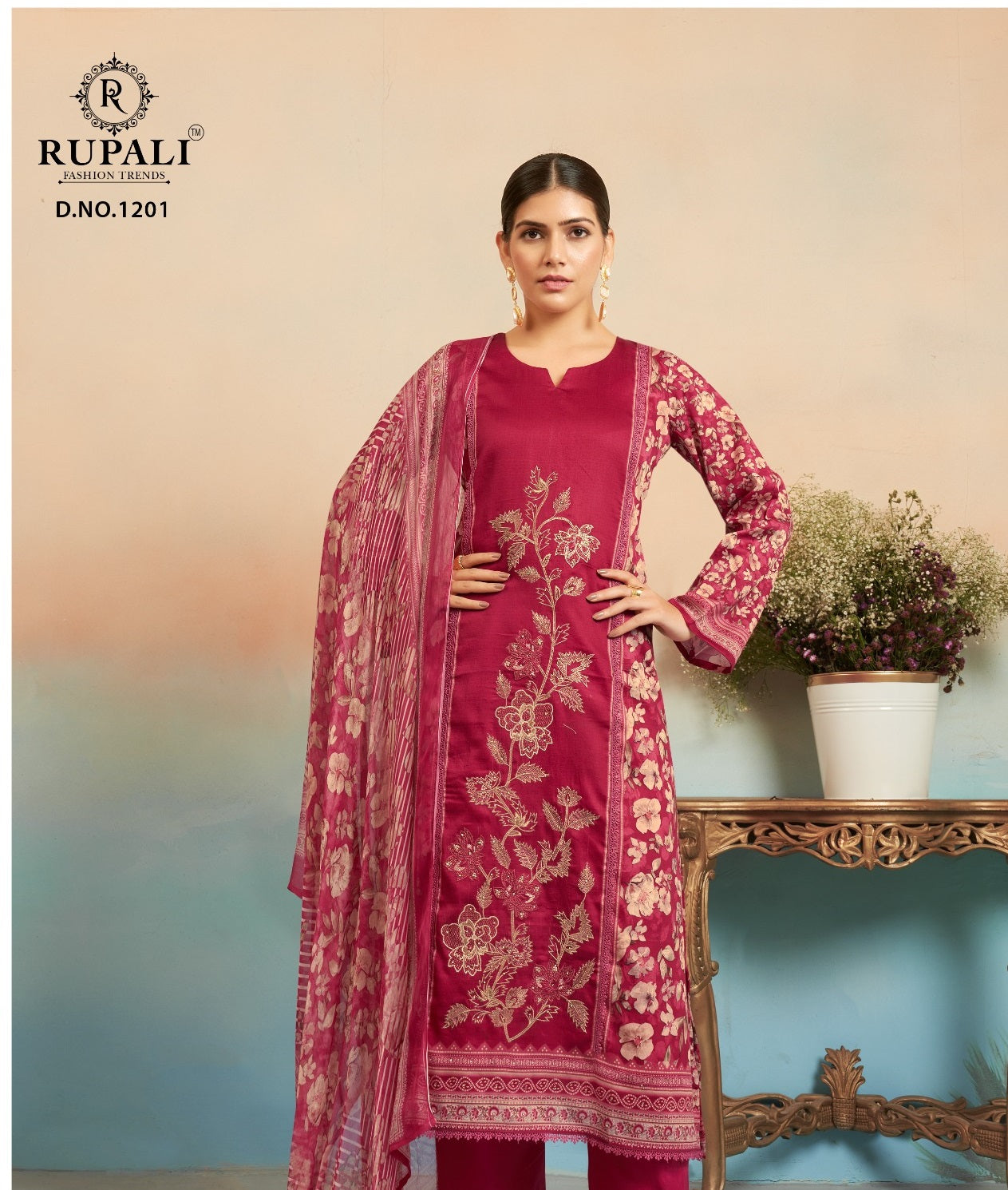 Gulbagh Rupali Pure Jaam Plazzo Style Suits Exporter Ahmedabad