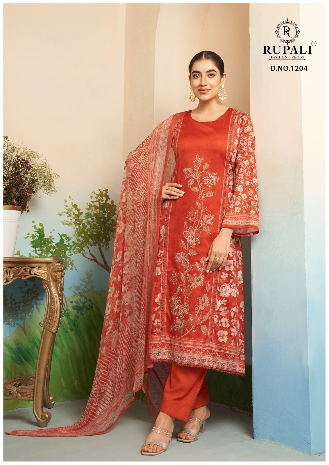 Gulbagh Rupali Pure Jaam Plazzo Style Suits Exporter Ahmedabad