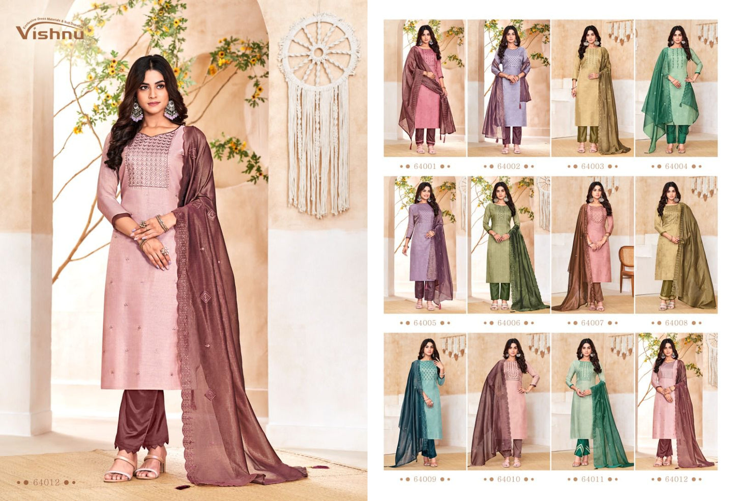 Gulbagh Vishnu Impex Banarasi Silk Pant Style Suits Exporter India