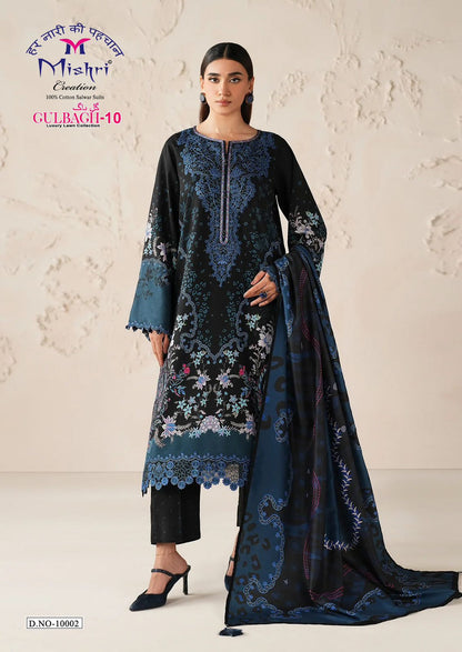 Gulbagh Vol 10 Mishri Lawn Cotton Karachi Salwar Suits Wholesaler